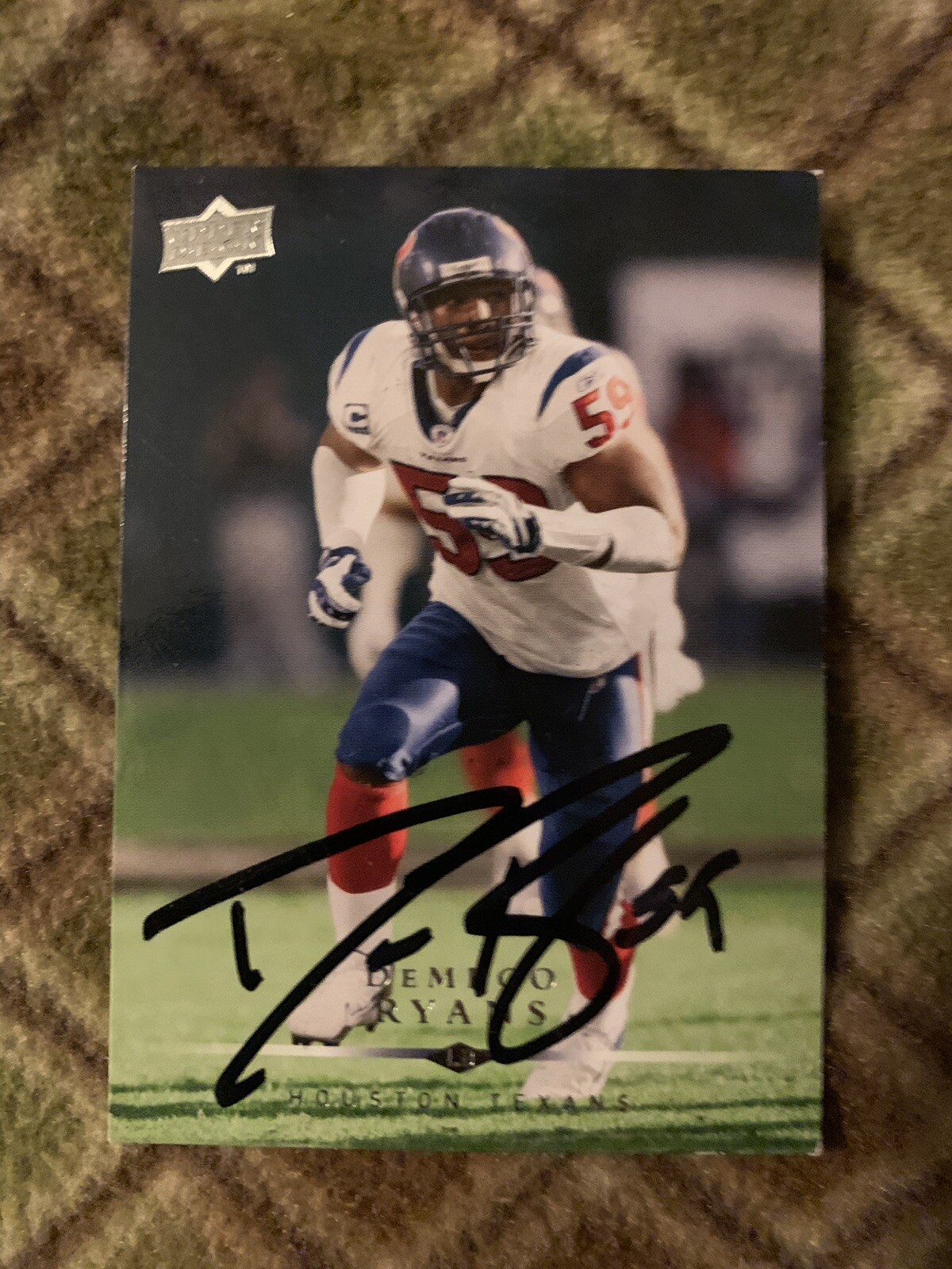 Demeco Ryans Football Trading Card Signed NFL Autographed