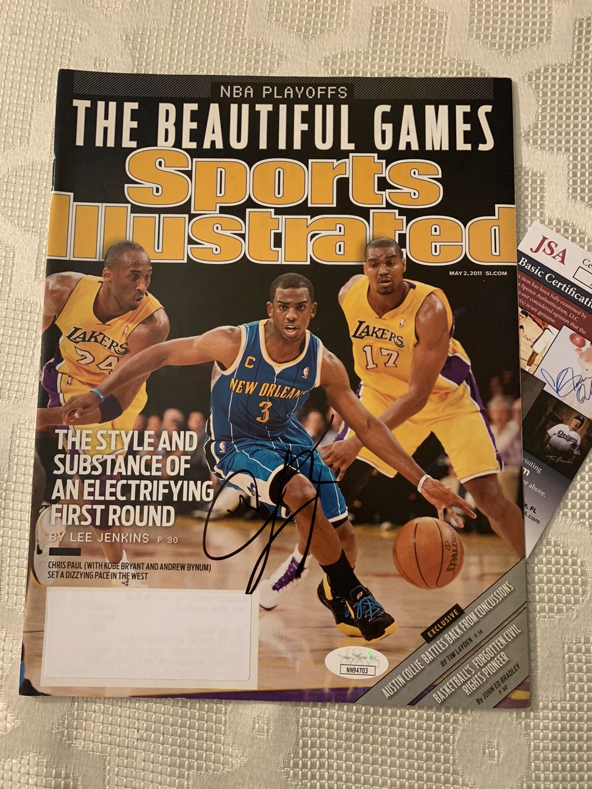 Chris Paul Signed Sports Illustrated Magazine Autographed JSA Authentication COA