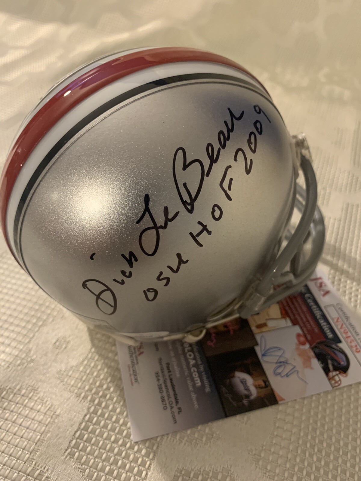 Dick LeBeau Signed Mini Helmet Ohio State Buckeyes JSA Authentication COA