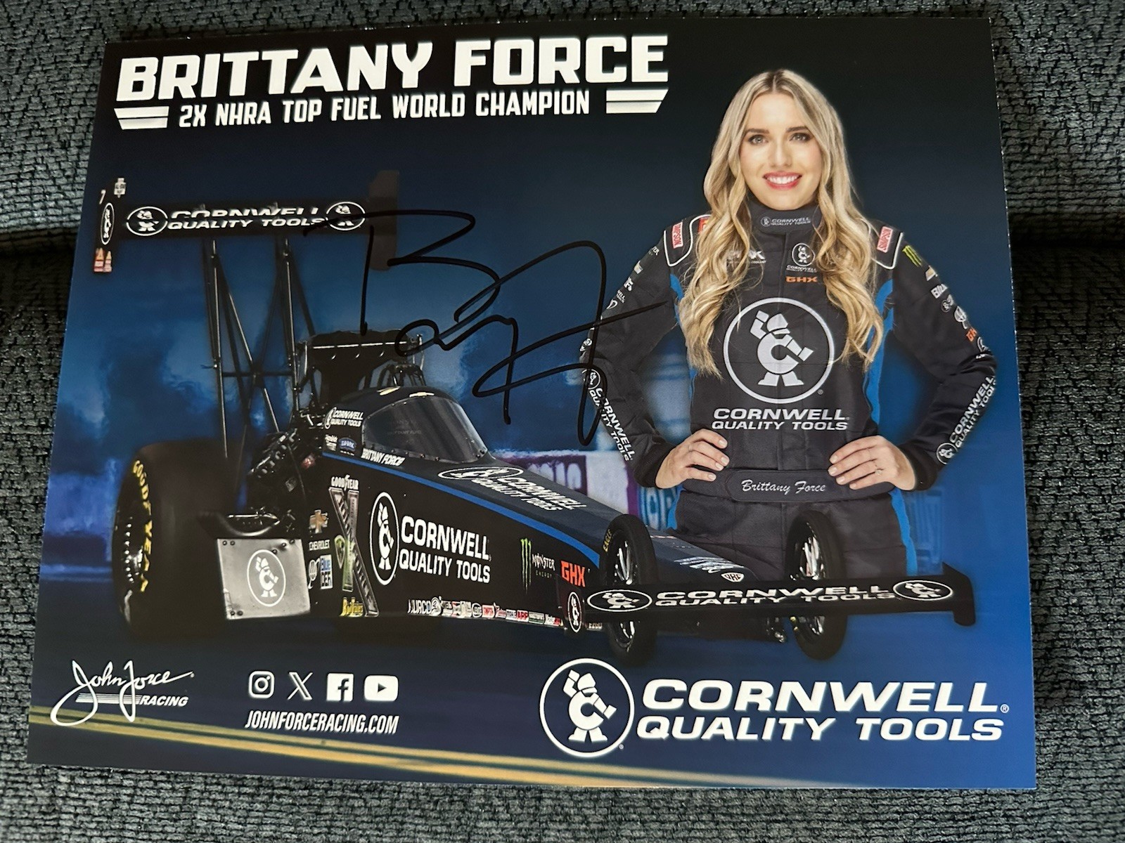 Brittany Force Signed Promo Hero Card Nhra Drag Racing Autographed 2025