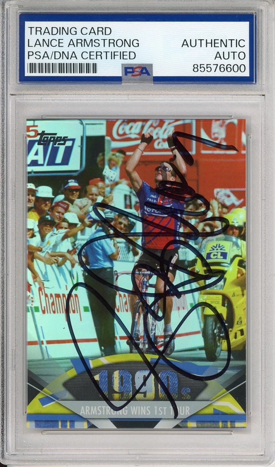 2011 TOPPS AMERICAN PIE FOIL TOUR LANCE ARMSTRONG SIGNED AUTOGRAPH PSA DNA COA