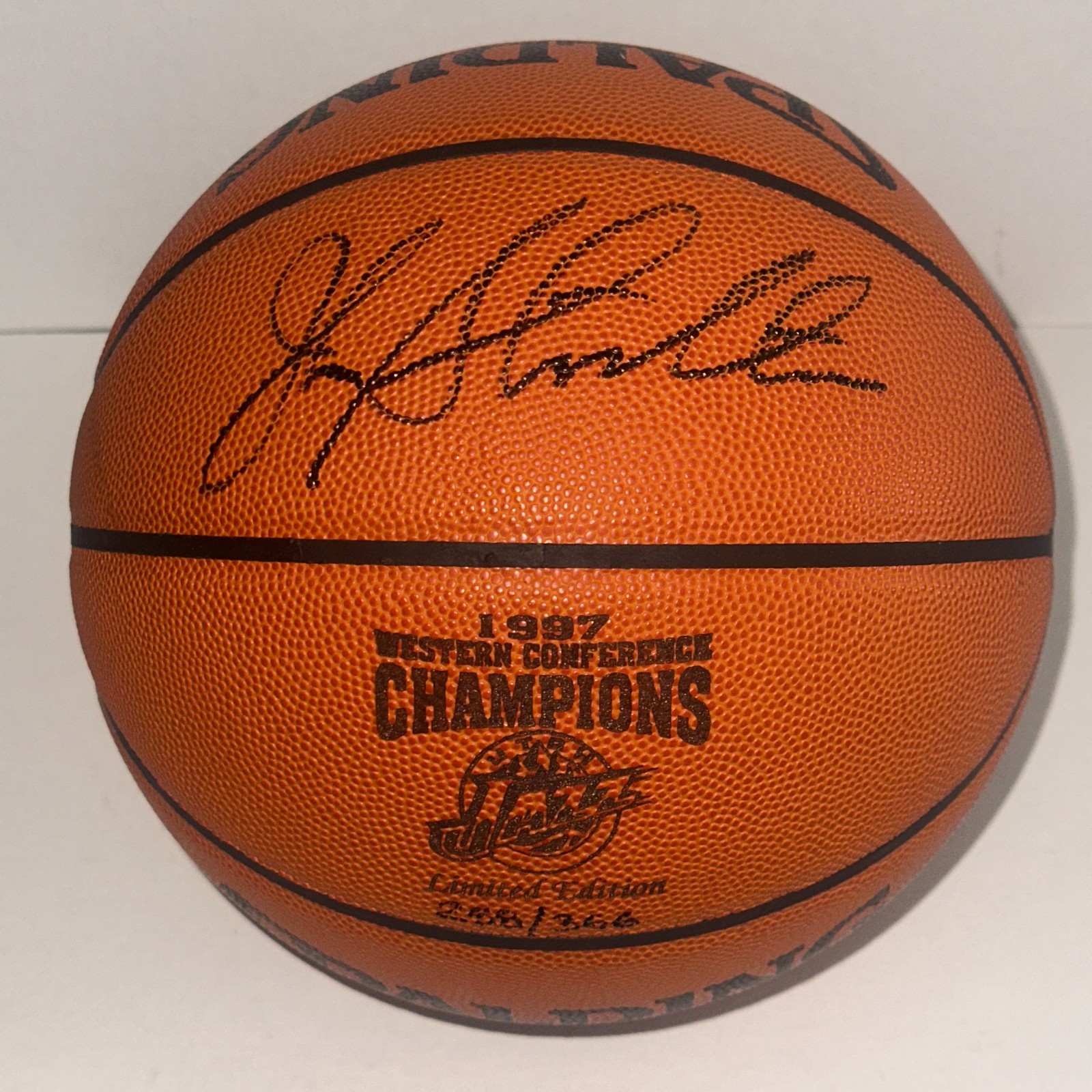 JOHN STOCKTON (Jazz) Signed Spalding GAME BASKETBALL (Stern) Beckett (BAS)