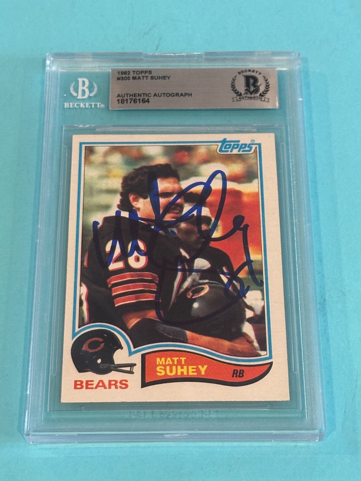 MATT SUHEY Signed 1982 TOPPS ROOKIE Card #305 Beckett BAS