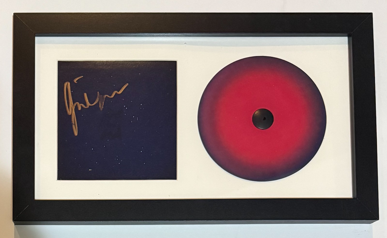 Girl In Red REAL hand SIGNED Two Queens King Size Bed Framed CD Display COA