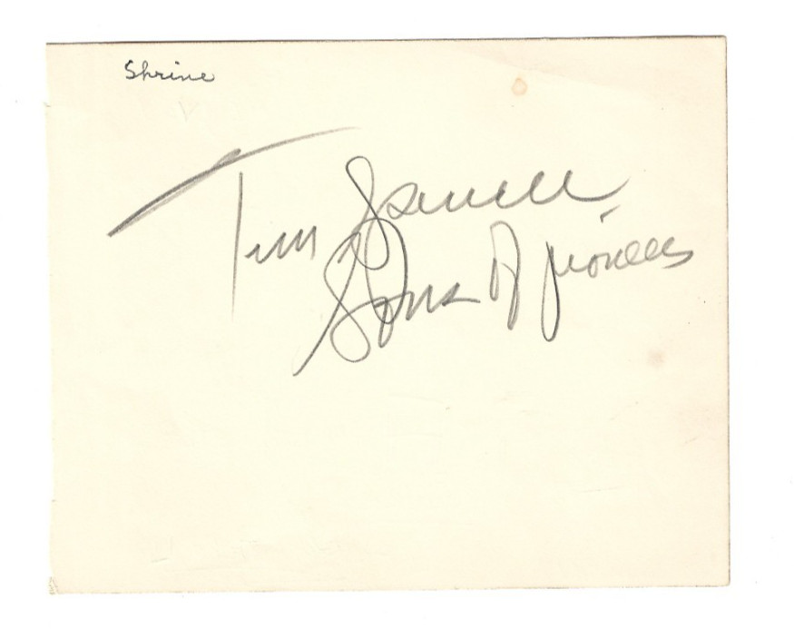 Tim Spencer of Sons of Pioneers REAL hand SIGNED ALbum Page COA Autographed