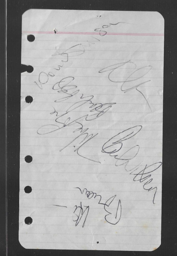 The Beach Boys hand SIGNED Vintage cut page All 5 Dennis Brian Wilson + BAS LOA