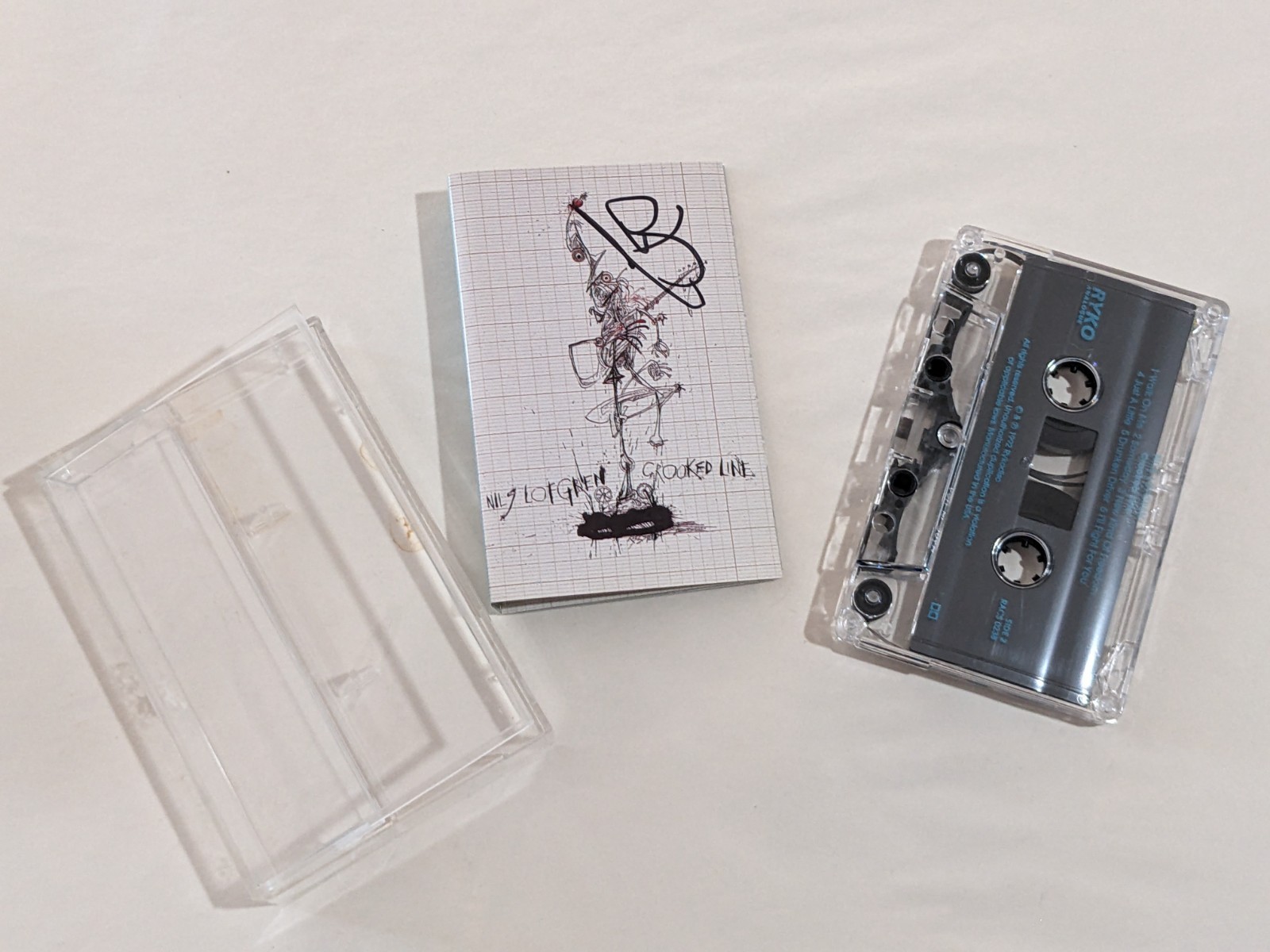 Nils Lofgren SIGNED Crooked Line Cassette Tape COA Autograph EStreet Springsteen