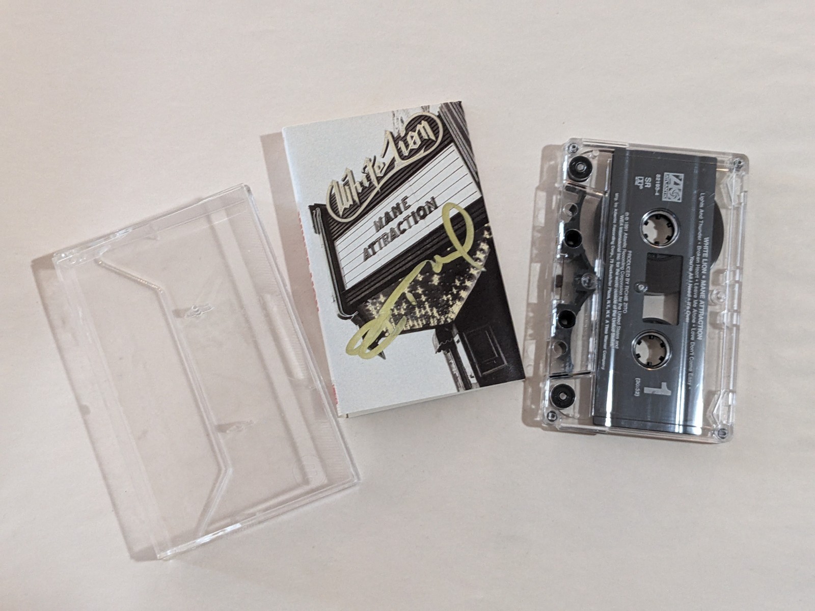 Mike Tramp of White Lion SIGNED Mane Attraction Cassette Tape COA Autographed