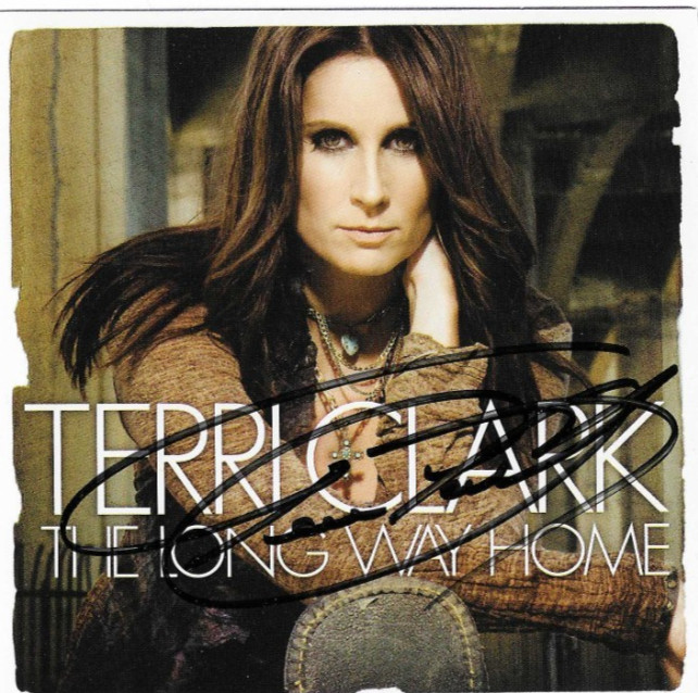 Terri Clark REAL hand SIGNED The Long Way Home CD Cover #3 COA Autographed