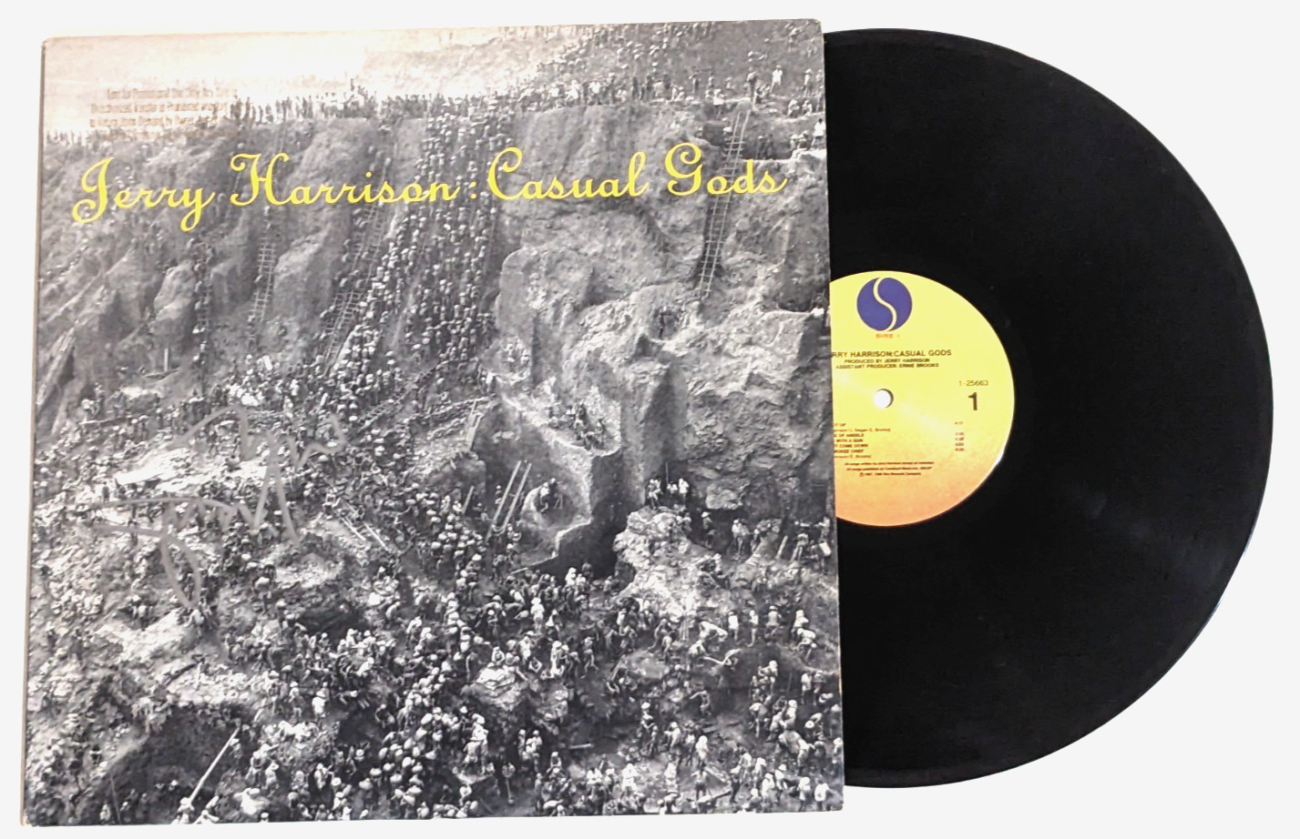 Jerry Harrison of Talking Heads SIGNED Casual Gods Vinyl Record COA Autographed