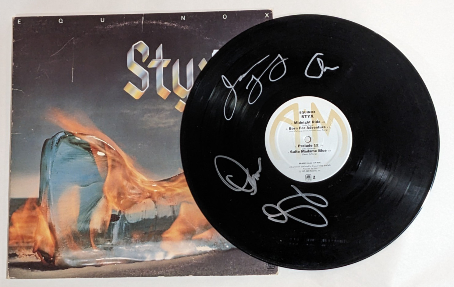 Styx REAL hand SIGNED Equinox Vinyl Record COA Autographed by Dennis Chuck James