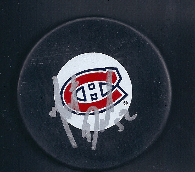 Mathieu Darche Signed Montreal Canadiens Puck
