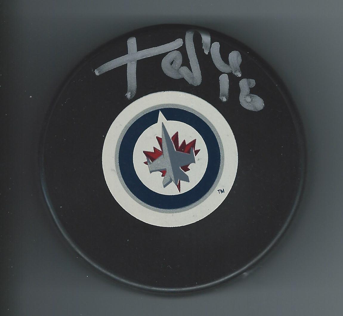 Ivan TELEGIN Signed WINNIPEG JETS Puck Russia 2018 Olympics
