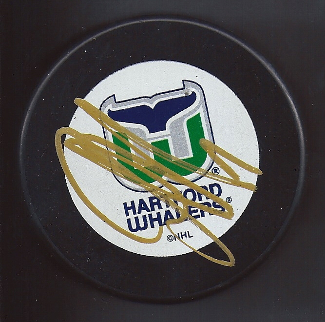 Jeff REESE Signed HARTFORD WHALERS Puck