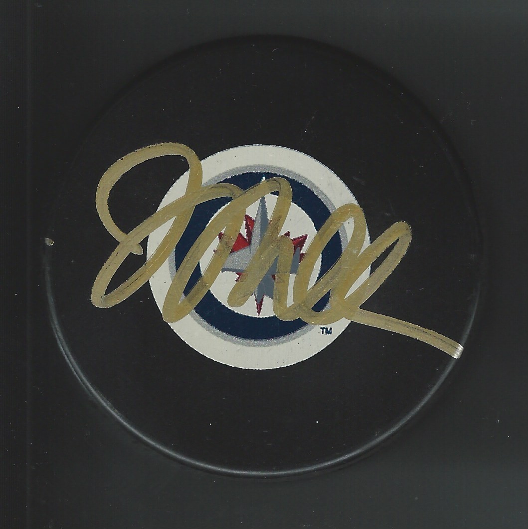 Julian MELCHIORI Signed WINNIPEG JETS Puck