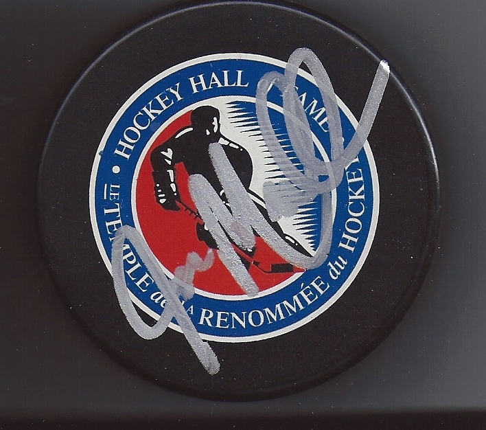 Joe MULLEN Signed Hall Of Fame HOF Puck PENGUINS BLUES