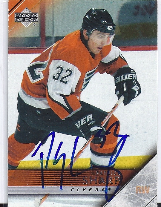 Patrick SHARP Signed 04/05 Upper Deck Card