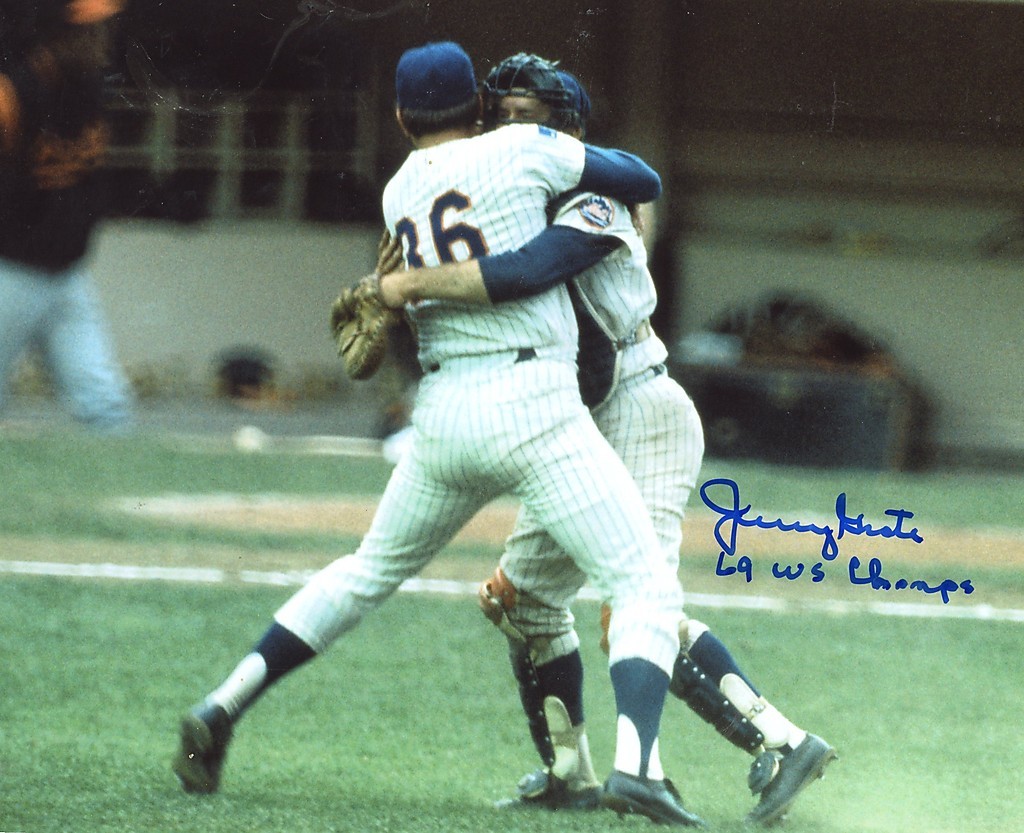 JERRY  GROTE  NEW  YORK  METS  69 WS CHAMPS  SIGNED