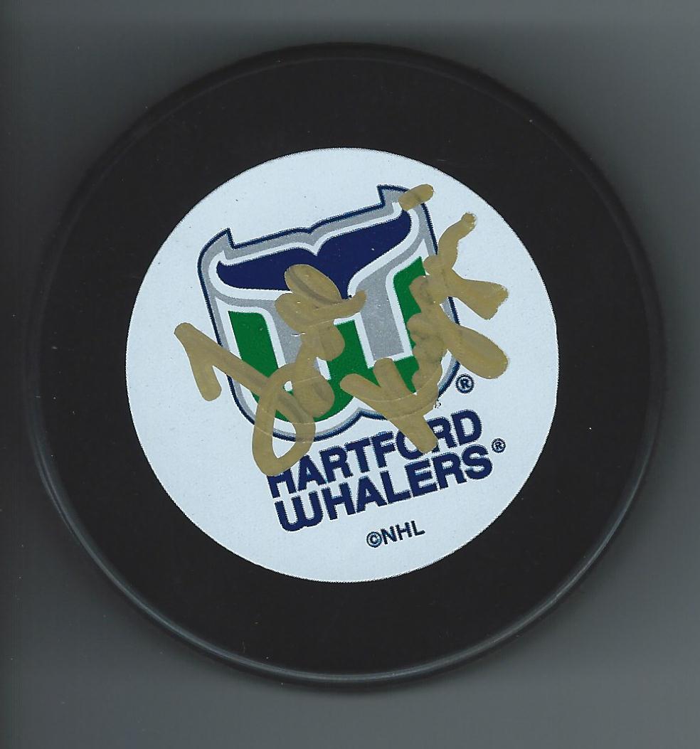 Todd KRYGIER Signed HARTFORD WHALERS Puck