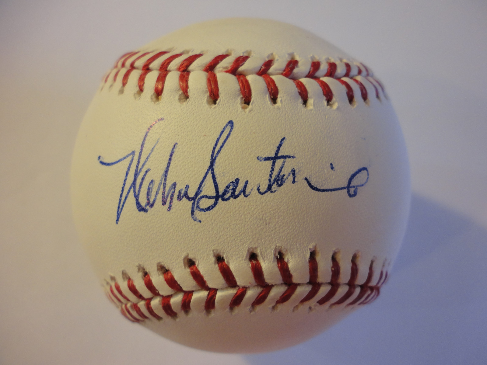 NELSON SANTOVENIA EXPOS TIGERS SIGNED AUTOGRAPH M.L. BASEBALL W/COA