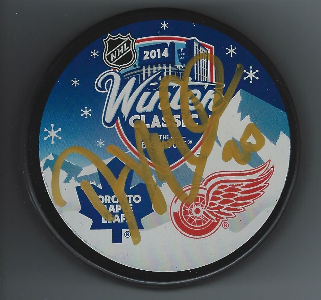 Drew MILLER Signed Detroit Red Wings 2014 WINTER CLASSIC Puck