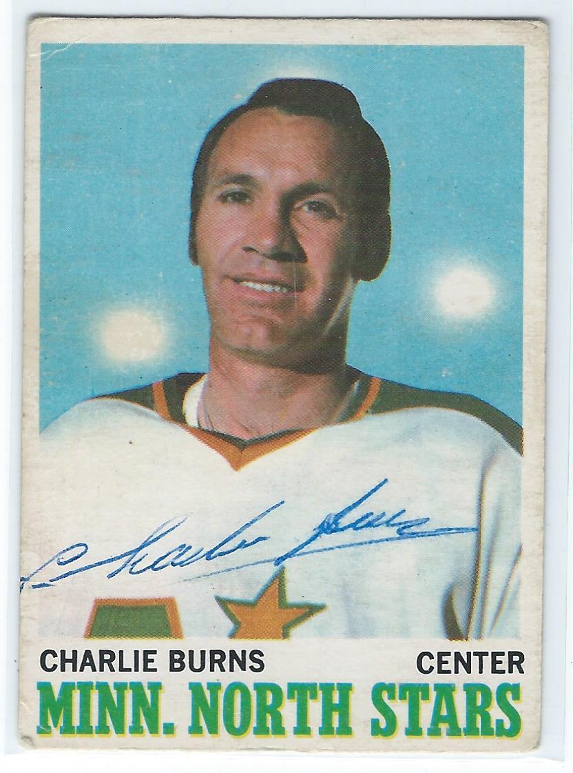 Charlie Burns Signed 70/71 O-Pee-Chee Card
