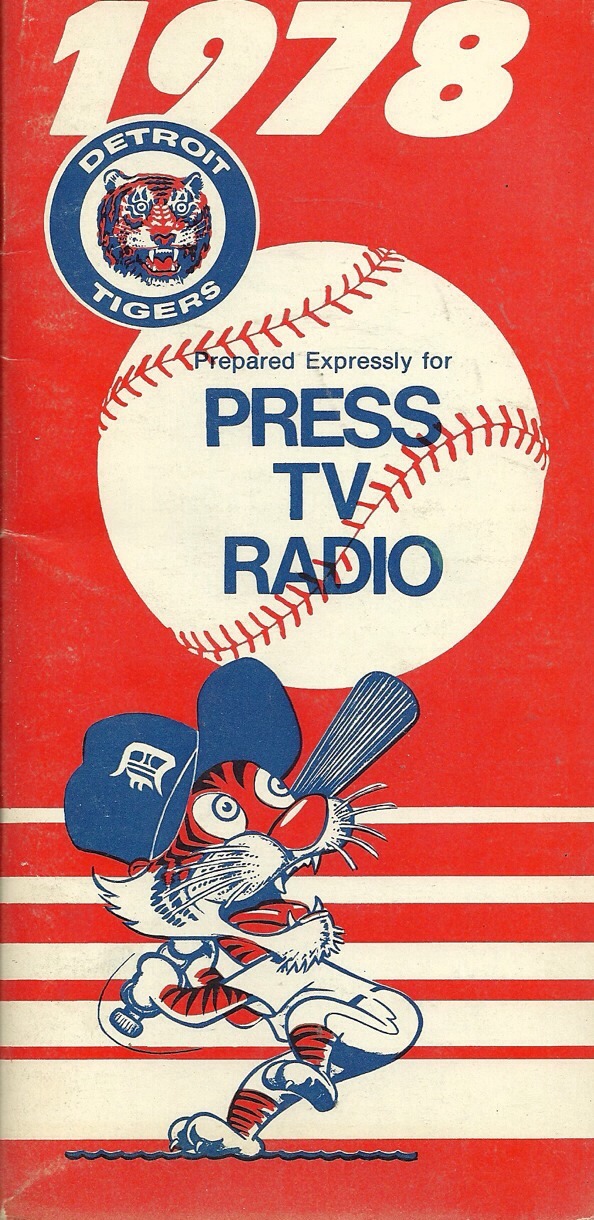 DETROIT TIGERS MLB BASEBALL 1978 MEDIA GUIDE VINTAGE GREAT COLOR AUTHENTIC RARE