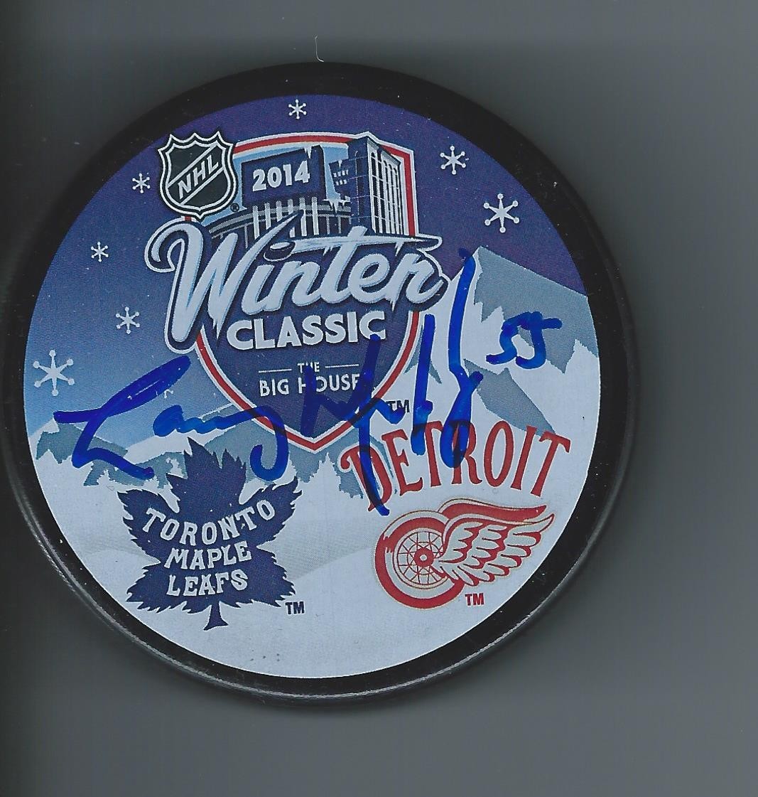 Larry MURPHY Signed Detroit Red Wings 2014 WINTER CLASSIC Puck