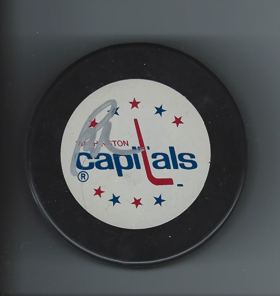 Bob ROUSE Signed WASHINGTON CAPITALS Puck