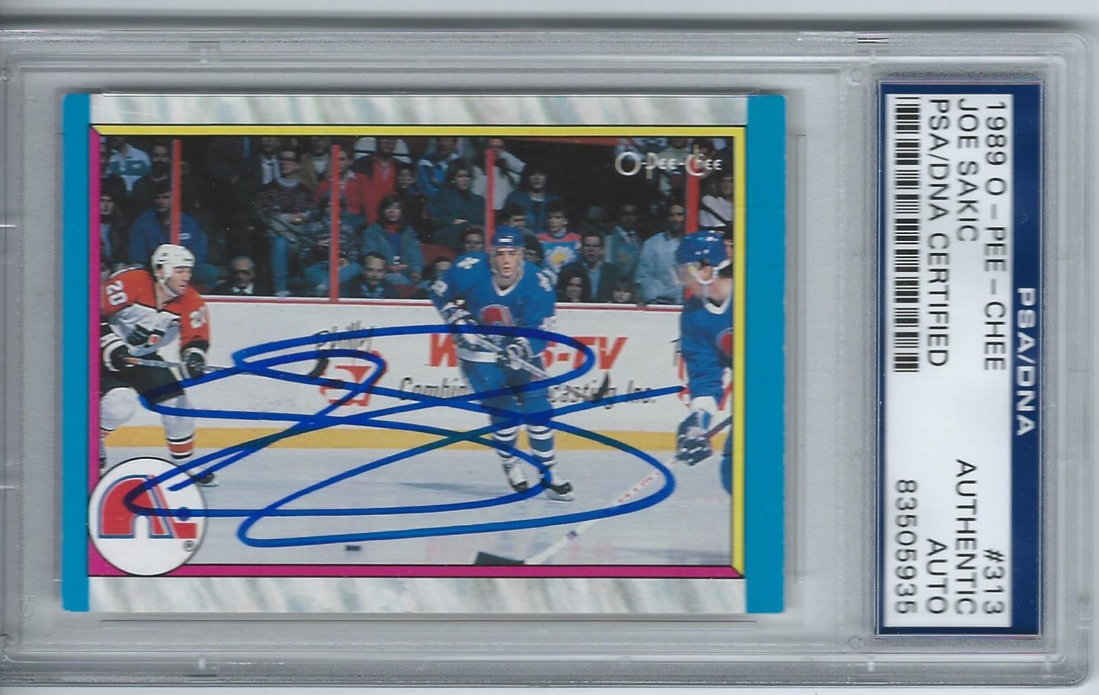 JOE SAKIC SIGNED 1989-90 O-PEE-CHEE ROOKIE CARD #313 PSA/DNA 83505935