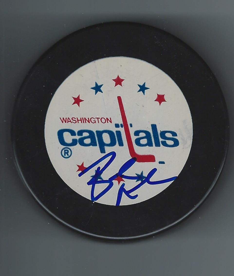 Bob MASON Signed WASHINGTON CAPITALS Puck