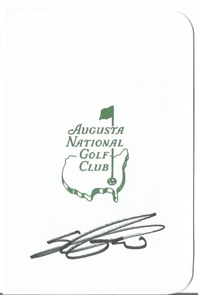 SEUNG-YUL NOH PGA SIGNED AUTOGRAPHED MASTERS SCORECARD W/COA