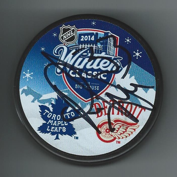 Kris DRAPER Signed Detroit Red Wings 2014 WINTER CLASSIC Puck