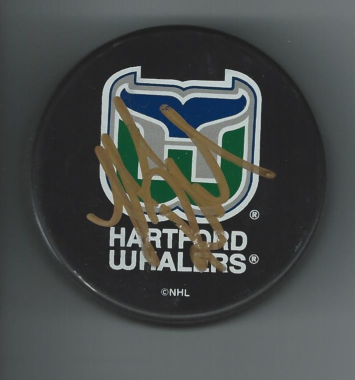 Todd RICHARDS Signed HARTFORD WHALERS Puck