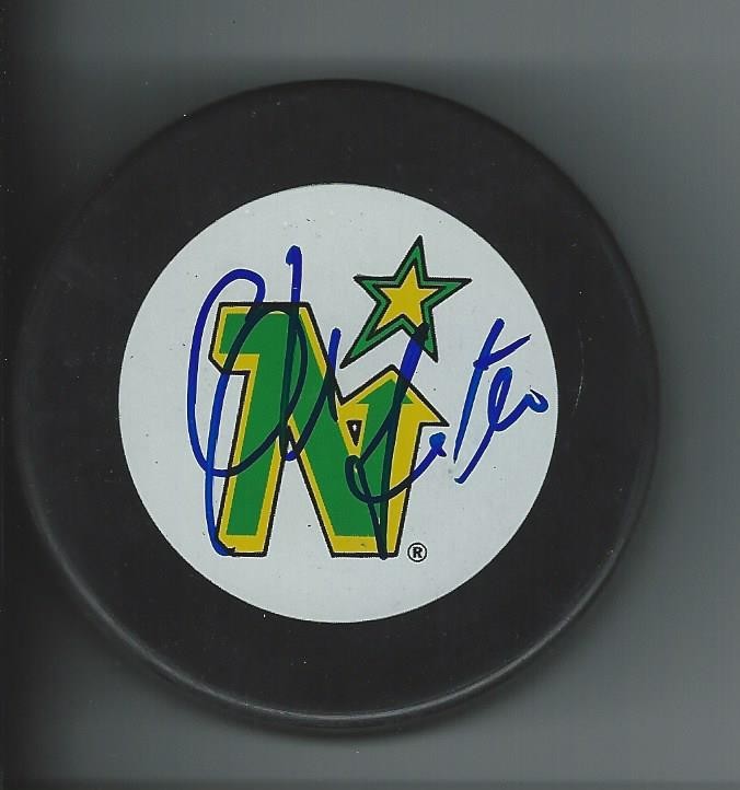 Glen SATHER Signed MINNESOTA NORTH STARS Puck