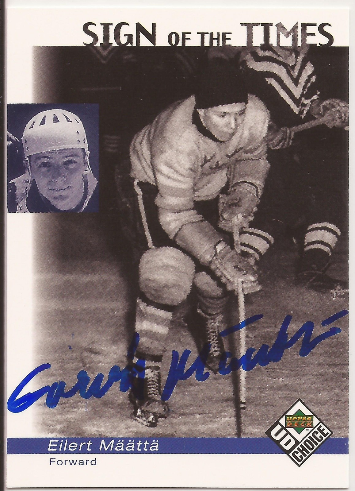 Eliert Maatta Signed 1998/99 UD Choice Swedish Elite Card
