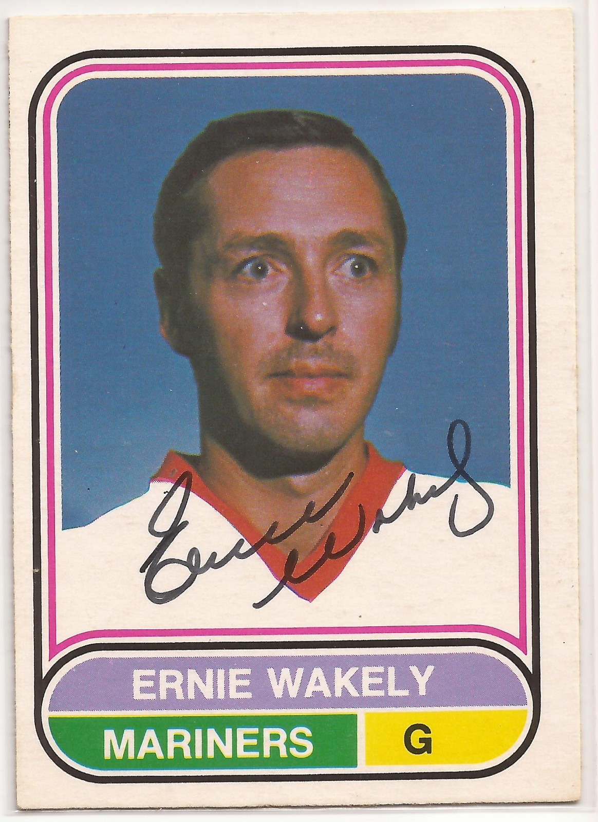 Ernie Wakely Signed 1975/76 O-Pee-Chee WHA Card