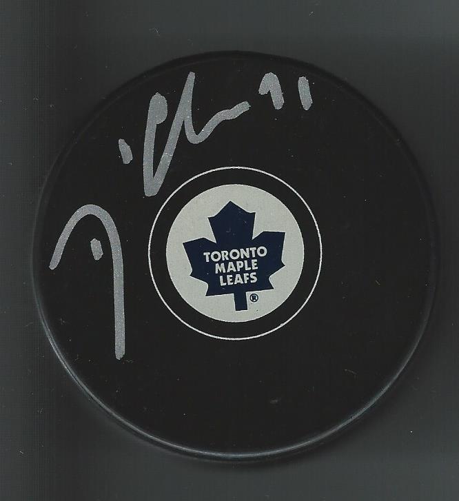 David CLARKSON Signed TORONTO MAPLE LEAFS Puck