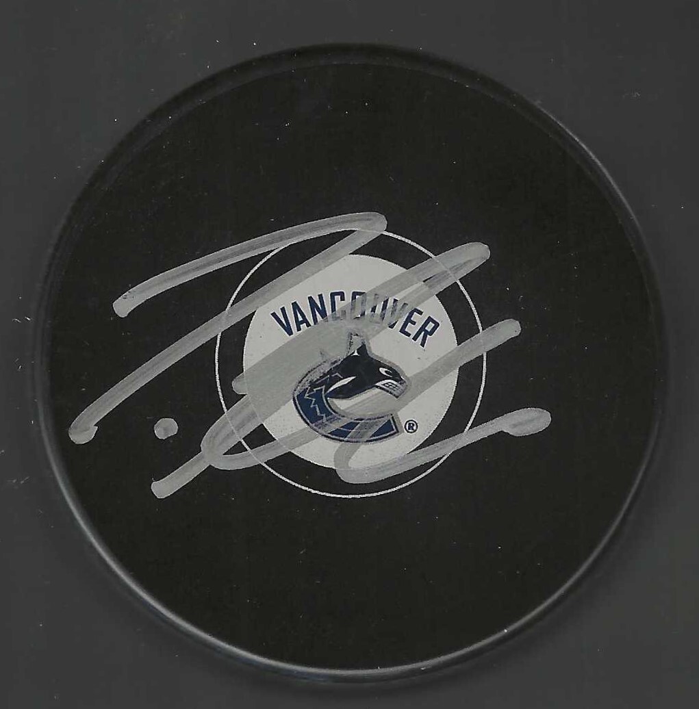 Jared McCann Signed Vancouver Canucks Puck Seattle Kraken