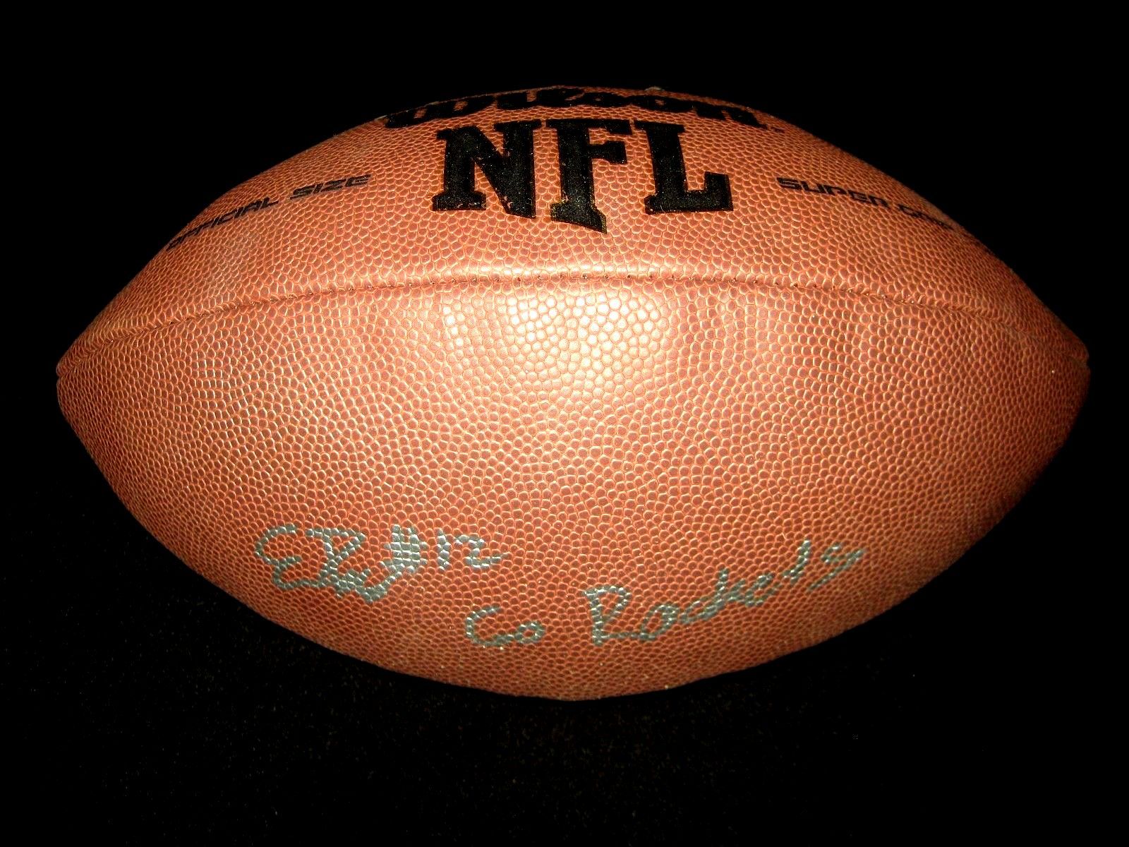 ERIC PAGE SIGNED NFL FOOTBALL TAMPA BAY BUCCANEERS TOLEDO ROCKETS