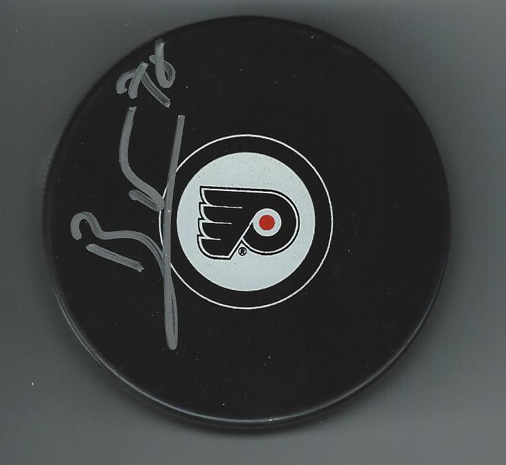 Pierre-Edouard BELLEMARE Signed Philadelphia Flyers Puck Vegas Golden Knights