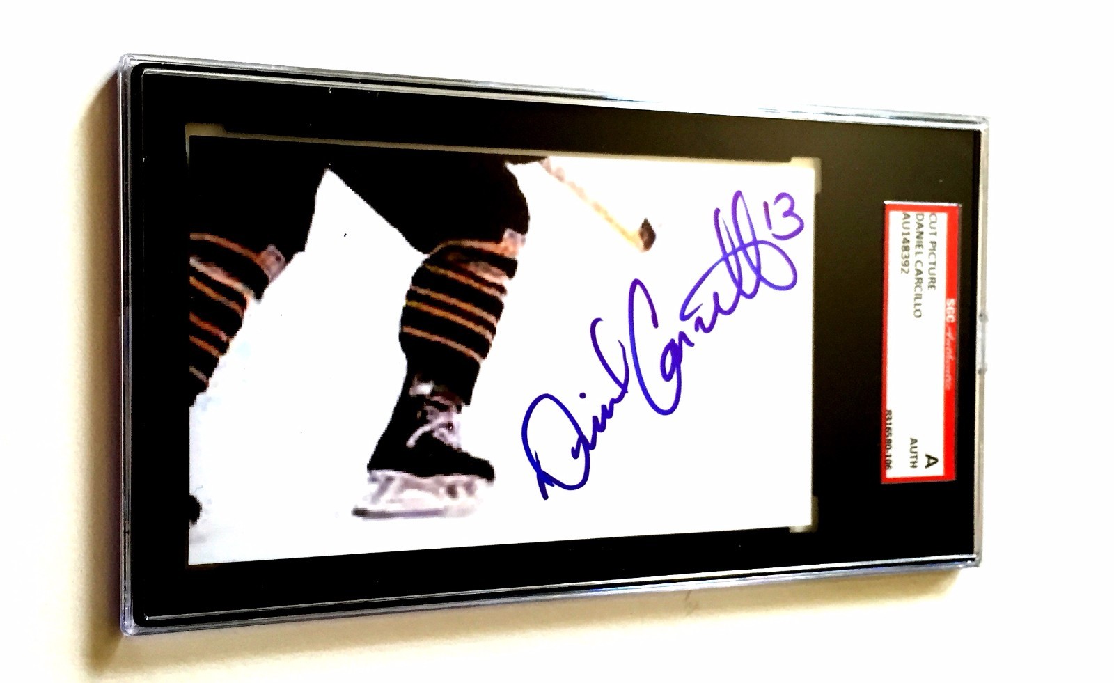 DANIEL CARCILLO SIGNED CUT AUTOGRAPH SARNIA STING BLACKHGAWKS SGC AUTHENTICATED