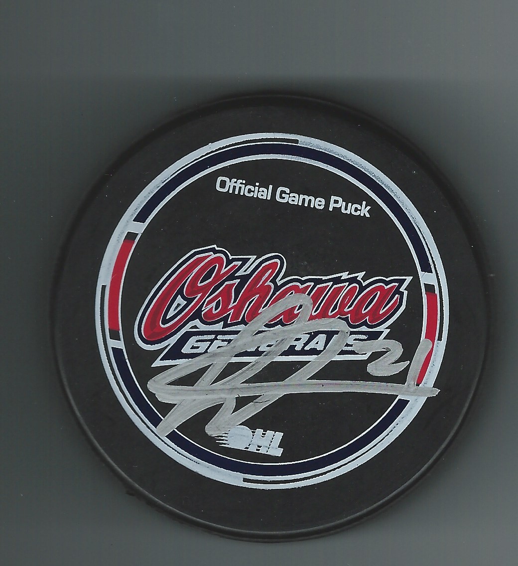 Scott Laughton Signed Oshawa Generals Official Game Puck Philadelphia Flyers