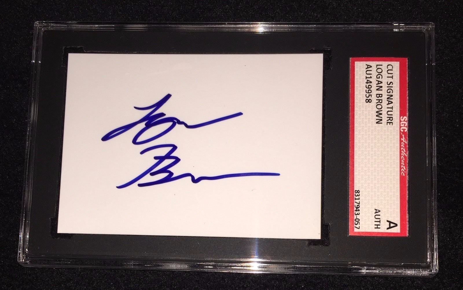 LOGAN BROWN SIGNED OTTAWA SENATORS CUT AUTOGRAPH SGC AUTHENTICATED