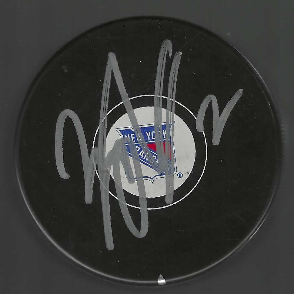 Sergey Zbrovskiy Signed New York Rangers Puck