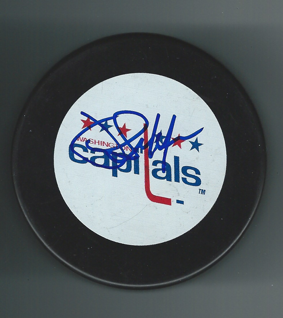 JIM SCHOENFELD SIGNED WASHINGTON CAPITALS PUCK