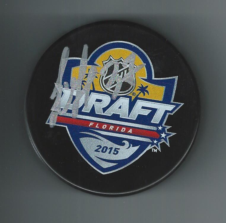 Evgeny Svechnikov Signed Detroit Red Wings 2015 Draft Puck