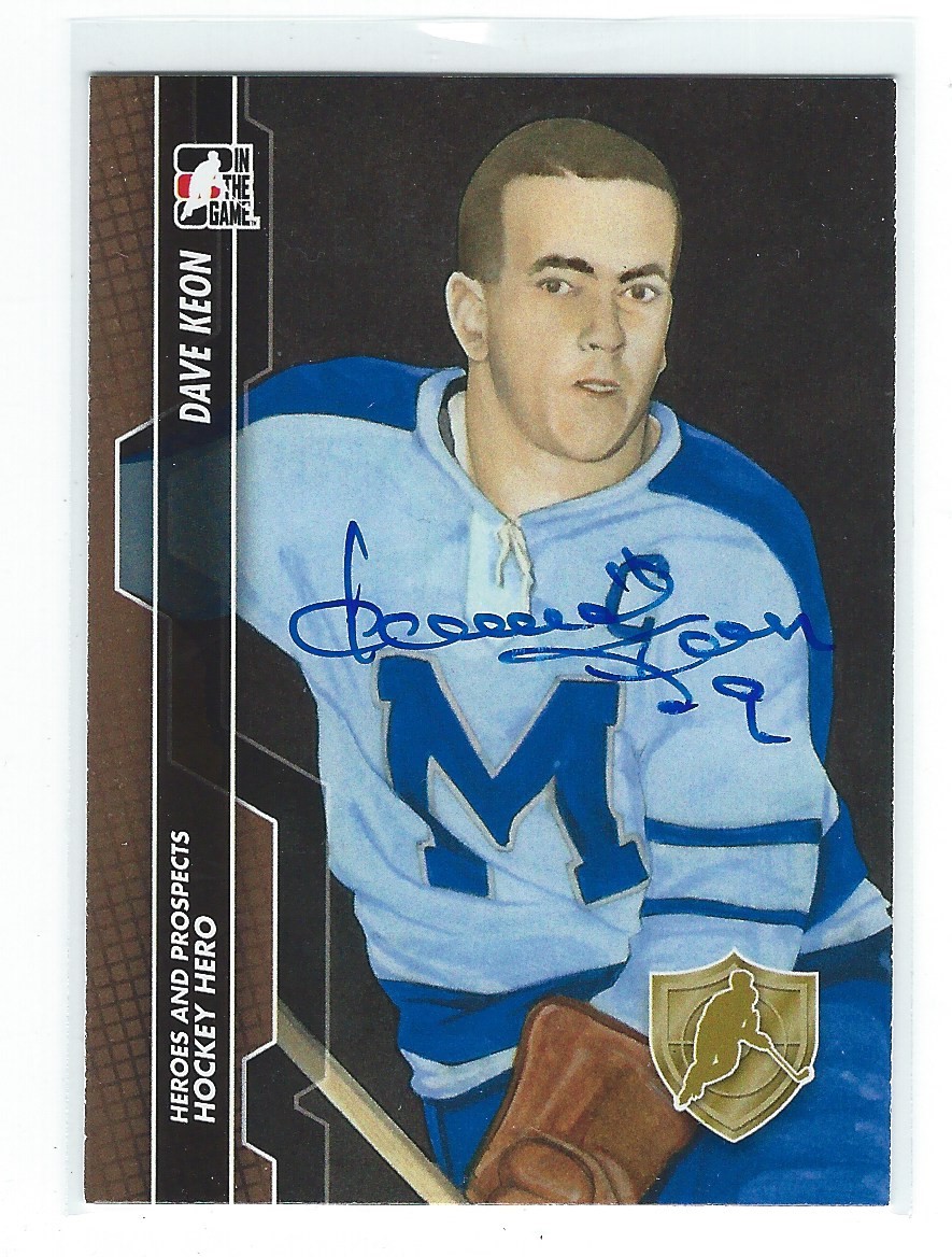 Dave Keon Signed 2013/14 Heroes and Prospects Card  #129