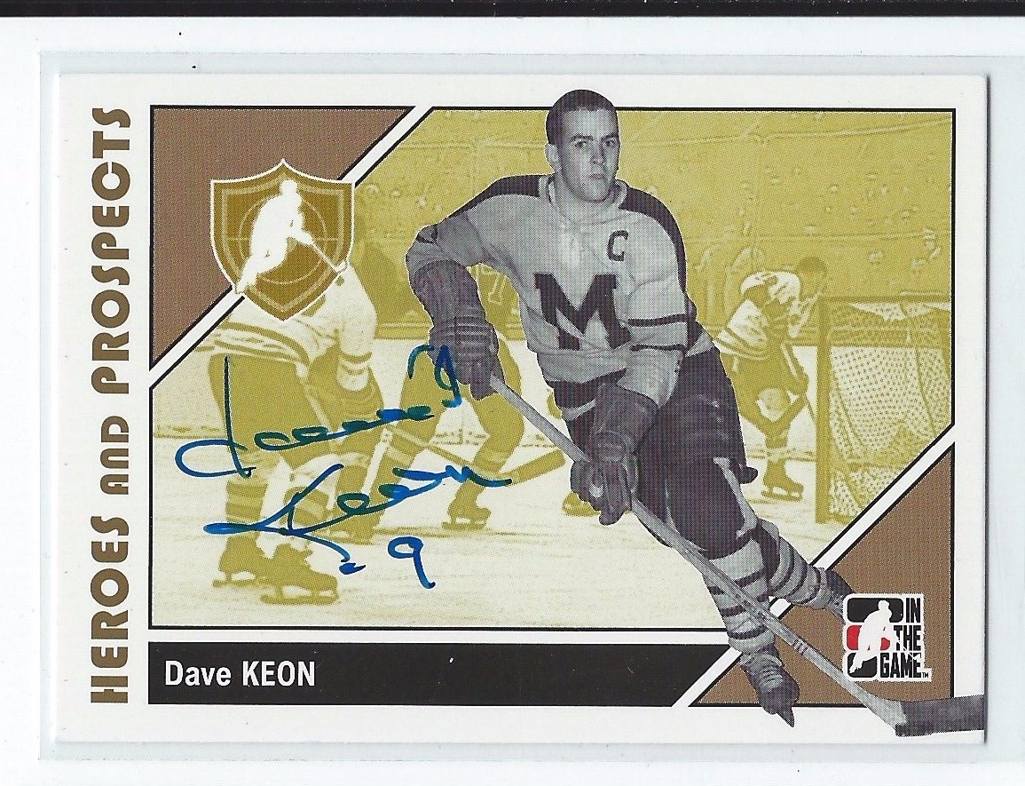 Dave Keon Signed 2007/08 Heroes and Prospects Card  #11