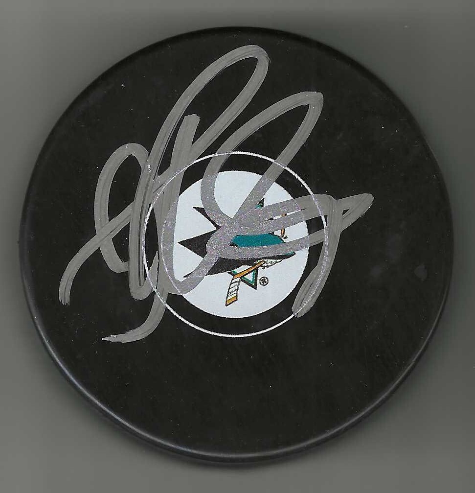 Joel Ward Signed San Jose Sharks Puck